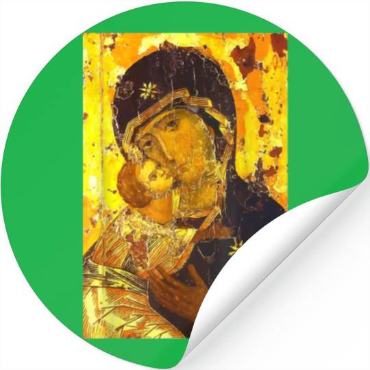 Theotokos Icon Our Lady of Vladamir Mother God Vir Stickers