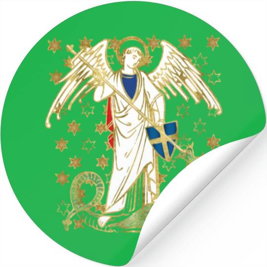 St. Michael the Archangel Icon Dragon Catholic Ang Stickers