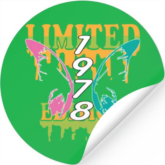 1978 Born Limited Edition Butterfly Gift Stickers