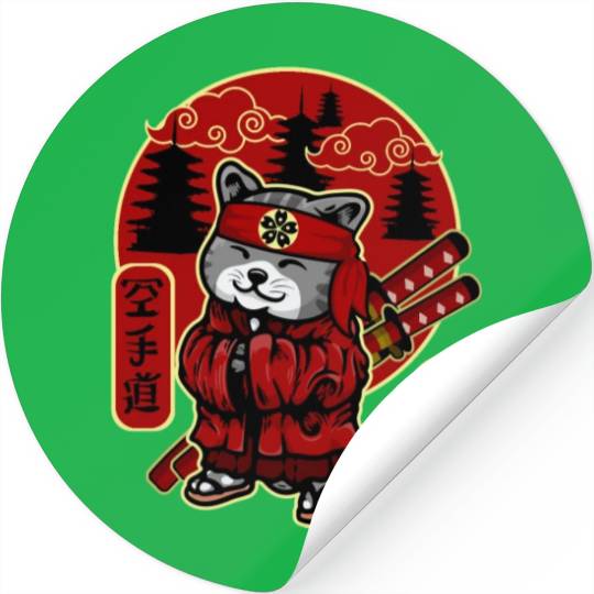 Samurai Cat Stickers