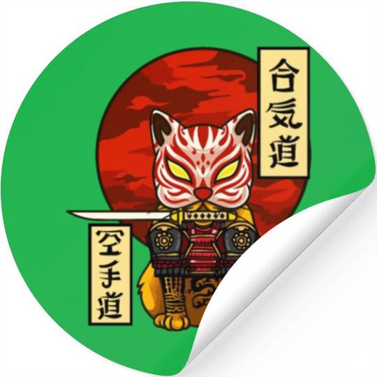 Samurai Cat Stickers