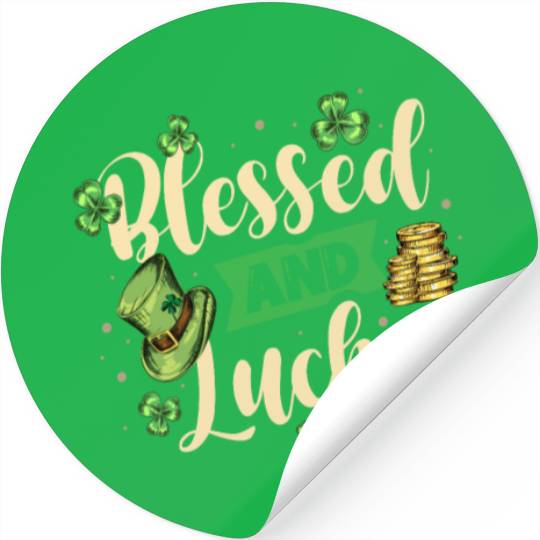 Blessed And Lucky Irish Pride St. Patricks Day Stickers