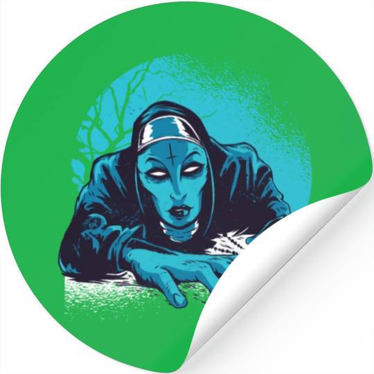 Scary zombie nun Scary zombie nun inspiration stor Stickers