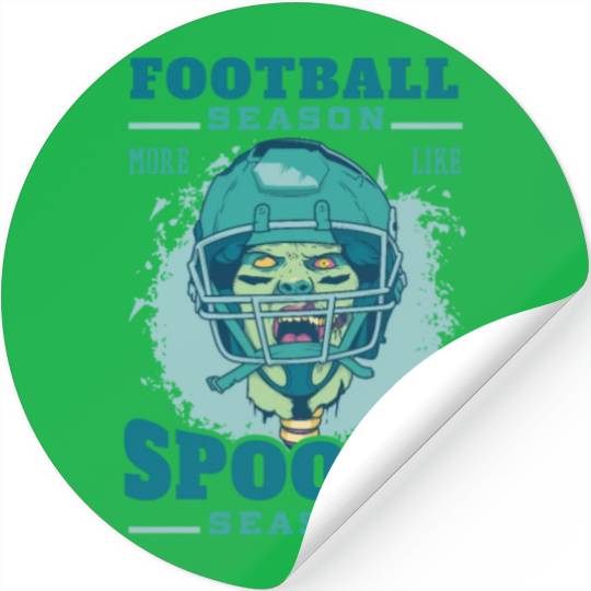 Football season spooky season zombie Football seas Stickers