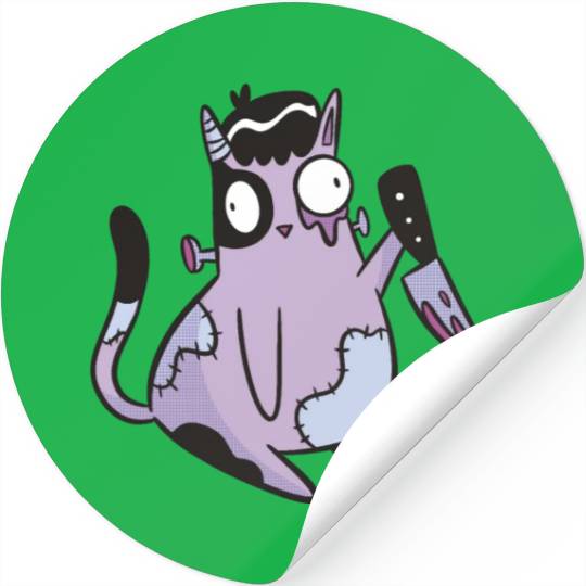 Zombie cat knife Zombie cat knife inspiration stor Stickers