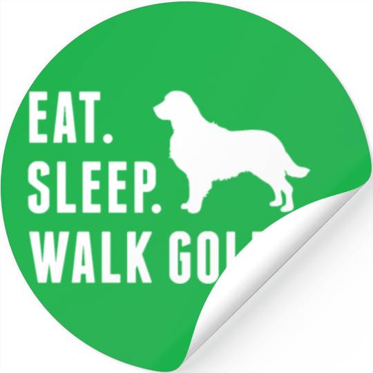 Eat Sleep Walk Golden Retriever Stickers