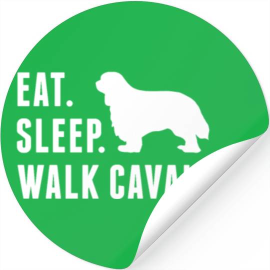 Eat Sleep Walk Cavalier King Charles Spaniel Stickers