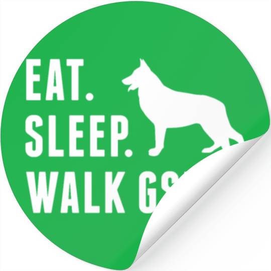 Eat Sleep Walk German Shepherd Stickers