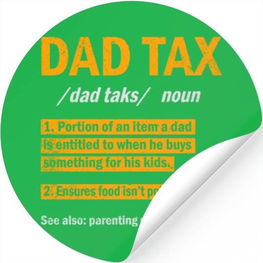 Vintage Dad Tax Definition Men Funny Father's Day Stickers
