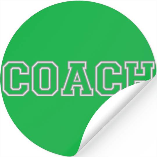 Retro Coach Monogram Design on Apparel Stickers