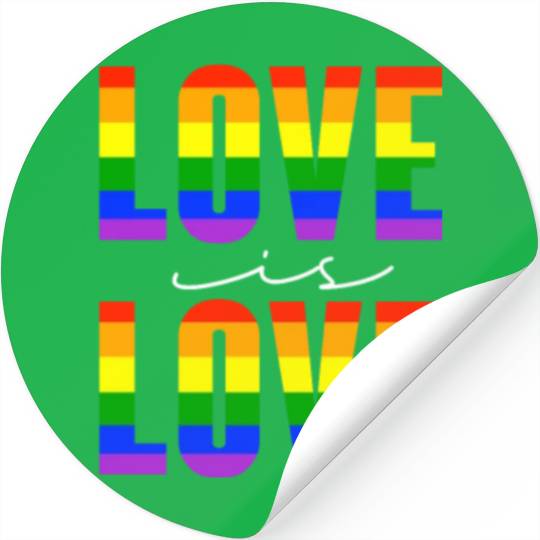 Love Is Love, LGBT Rainbow Flag Stickers