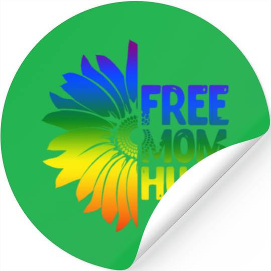Free Mom Hugs, LGBT Sunflower Stickers