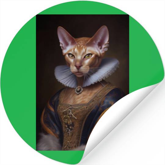 Havana Brown Cat Breed Portrait Royal Renaissance Stickers