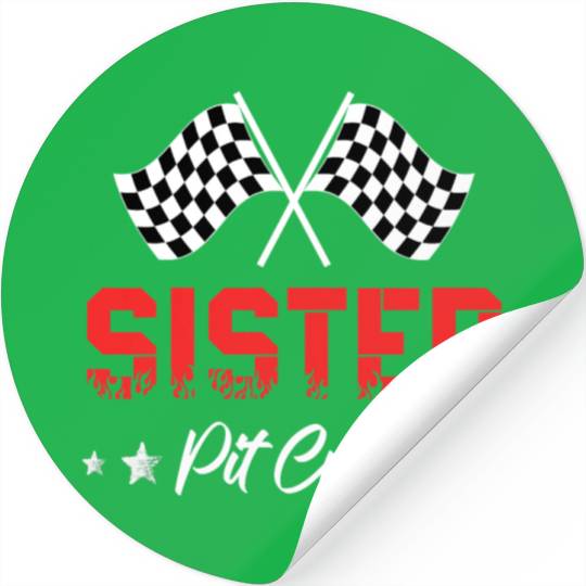 Car Racing Birthday Party Family Matching Sister Stickers