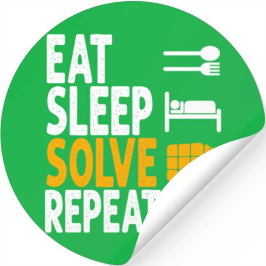 Eat Sleep Solve Repeat Math Speed Cubing Genie Stickers