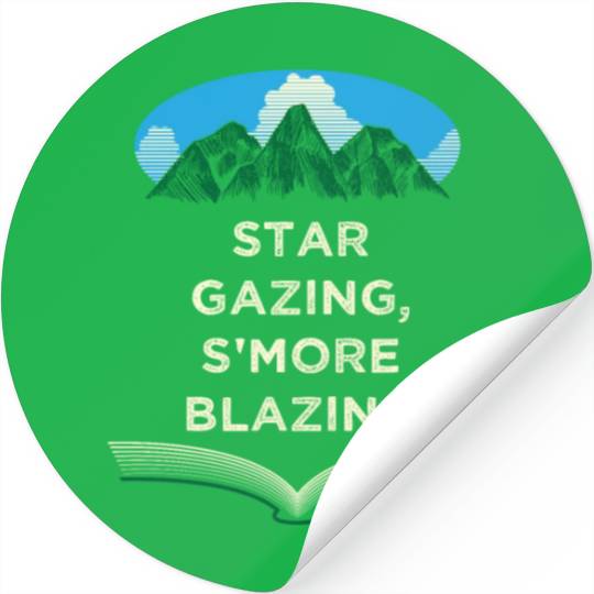 Star Gazing Smore Blazing Camping Friends Camper B Stickers