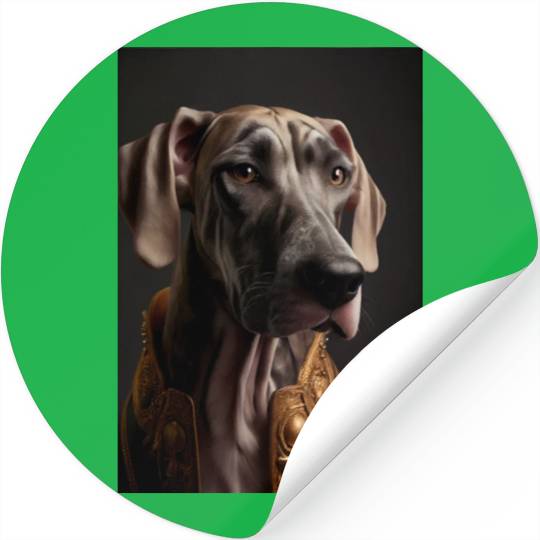 Great Dane Dog Breed Portrait Royal Renaissance An Stickers