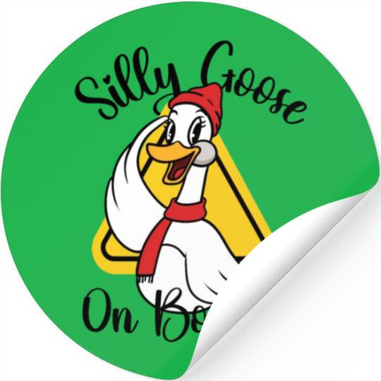 Silly Goose On Board, Sign Silly Goose Funny Yield Stickers