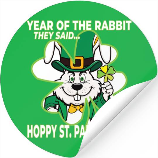 Year of the Rabbit - St. Paddy's Day Stickers