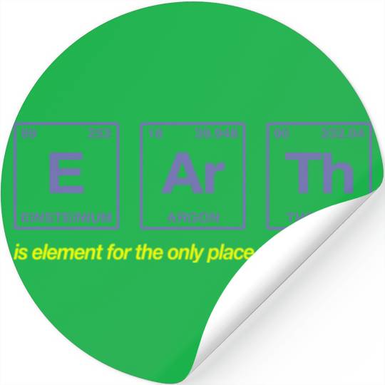 EARTH - written in elements of the periodic table Stickers