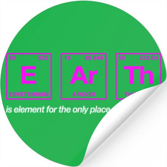 EARTH - written in elements of the periodic table Stickers