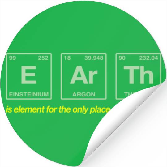 EARTH - written in elements of the periodic table Stickers