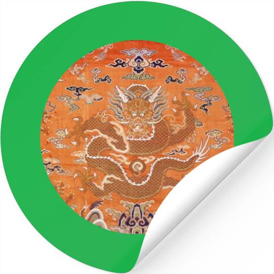 Chinese dragon fabric Stickers