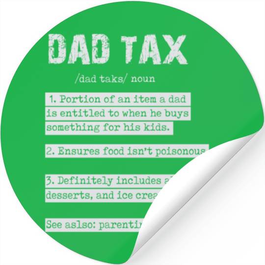 Vintage Dad Tax Definition Men Funny Father's Day Stickers