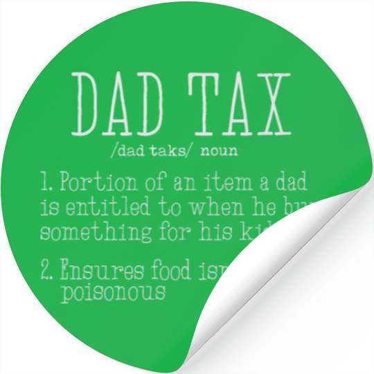 Vintage Dad Tax Definition Men Funny Father's Day Stickers