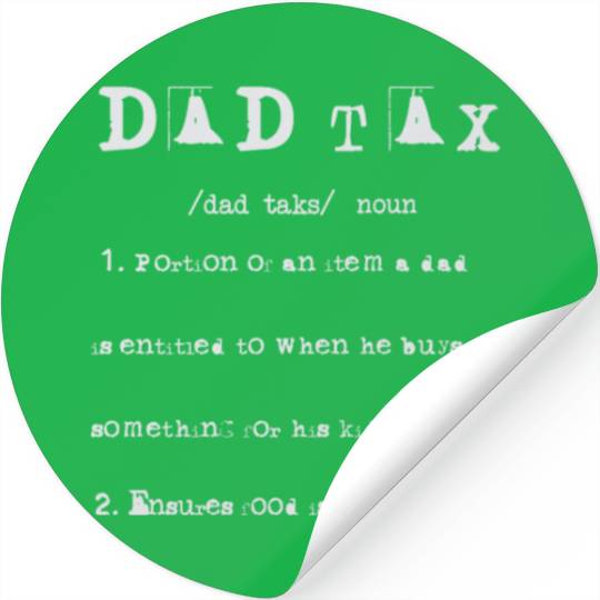 Vintage Dad Tax Definition Men Funny Father's Day Stickers