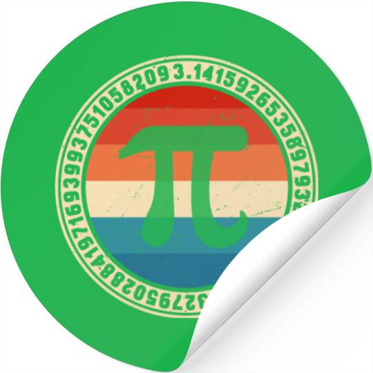 Funny Pi Day Stickers Math Stickers for Pi Day 3 14 Retro