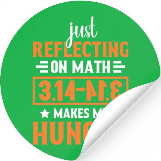 Funny Pi Day Stickers Math Stickers Pi Day Reflecting 3 14