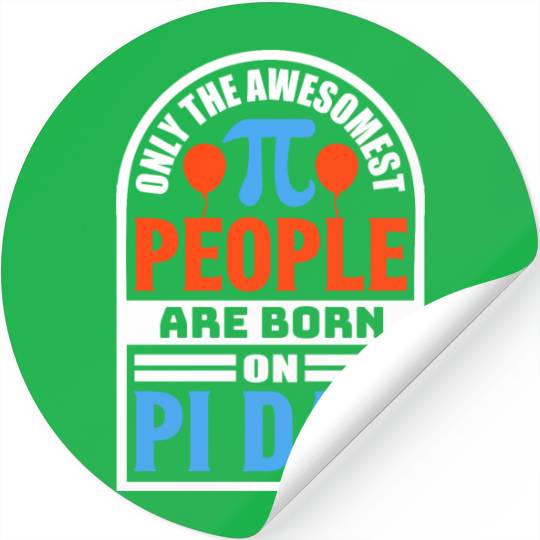 Birthday Pi Day Stickers Math Pi Day 3 14 March 14