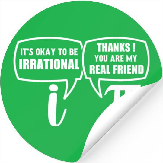 Funny Pi Day Stickers Math Stickers Irrational Real Friend