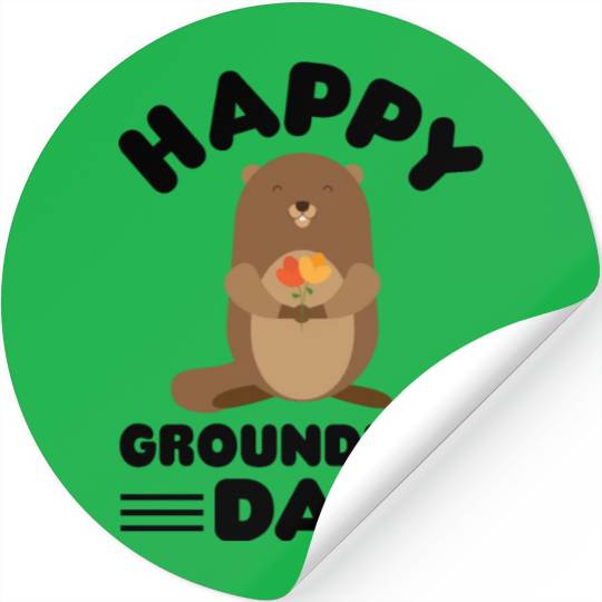 Groundhog Day cute print Stickers