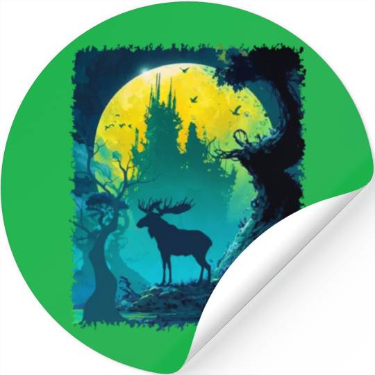 Just A Girl Who Loves Moose Stickers