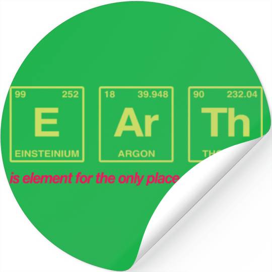 EARTH - written in elements of the periodic table Stickers