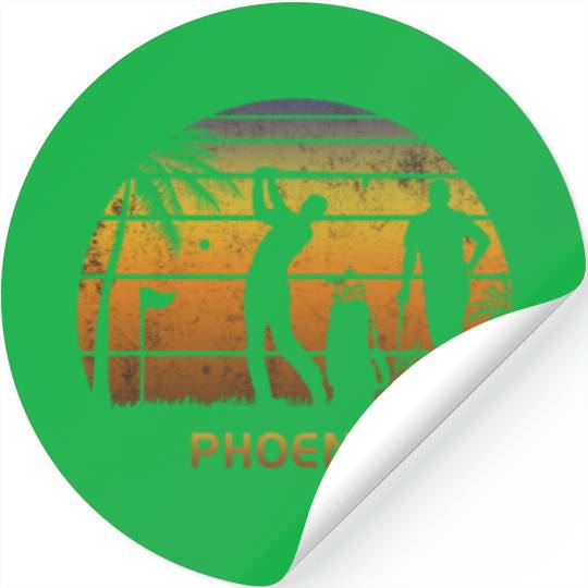 Retro Phoenix Golf Golfing Fan Golfer Gift Stickers