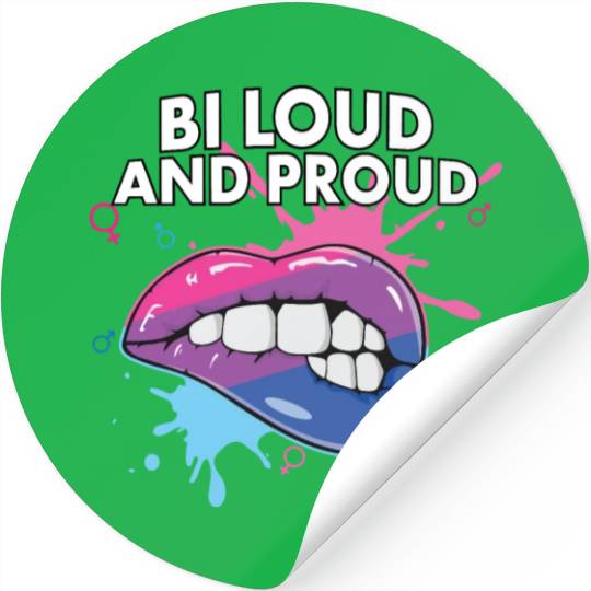 Bi Loud and Proud Bisexual Rainbow Pride Bisexuali Stickers