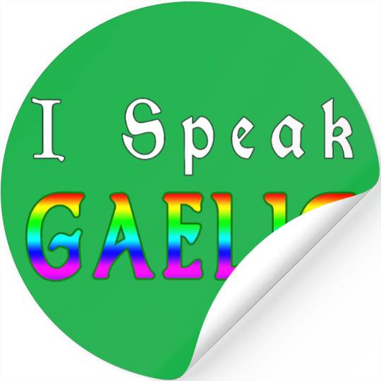 St Patricks Day Rainbow LGBT | I Speak Gaelic Stickers
