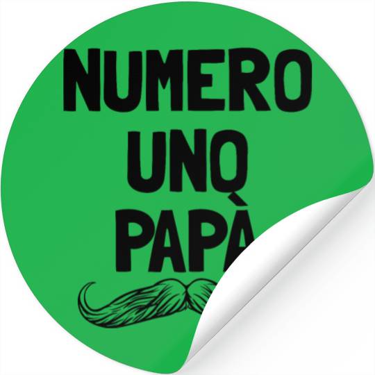 Numero Uno Papa Italian Dad Father's Number 1 Dad Stickers