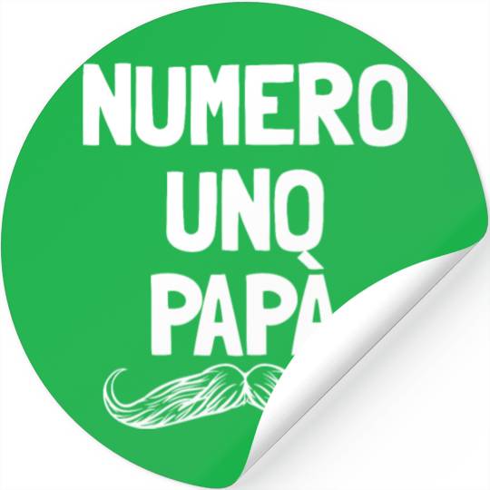 Numero Uno Papa Italian Dad Father's Number 1 Dad Stickers