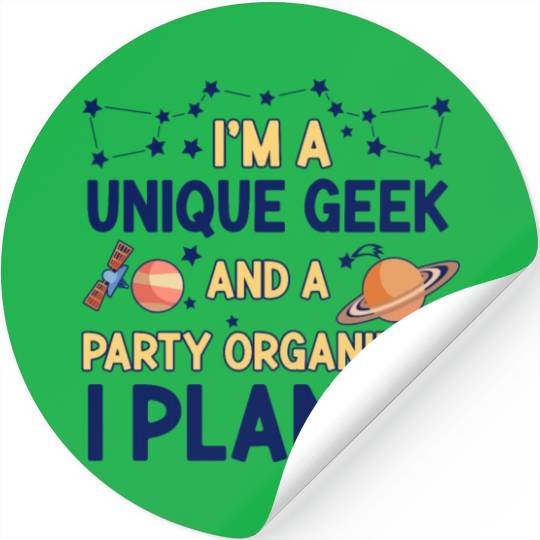 Science Theme Birthday Party Astronomy Astronaut Stickers