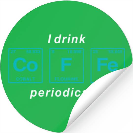 COFFEE - with elements of the periodic table Stickers