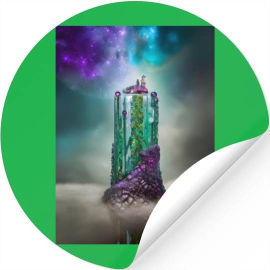Cosmic Gemstone and Glass \|/ Universe Stickers