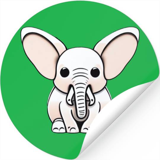 Little Elephant Cartoon - Cute Love Adventure 18 Stickers