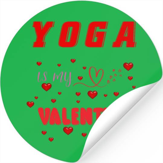yoga is my valentine Stickers
