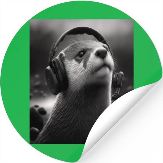 Musician Animal Pet Owners Otter Music Lover Stickers