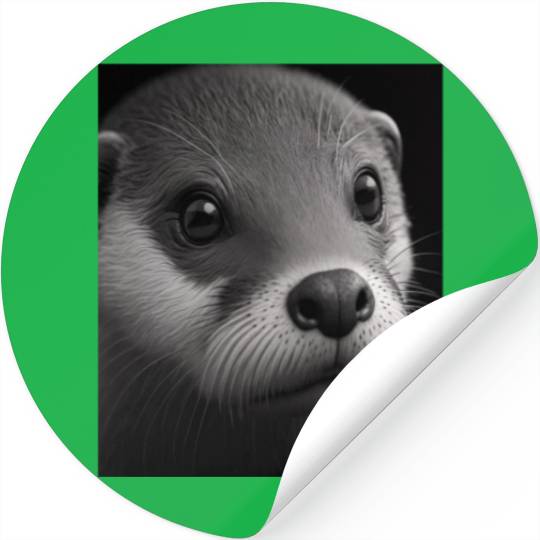 Fashionable Otter Design Cool Sea Otter With Blue Stickers