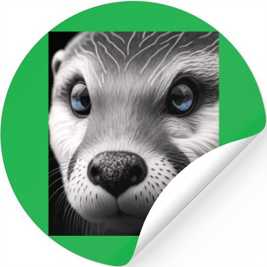 Fashionable Otter Design Cool Sea Otter With Blue Stickers